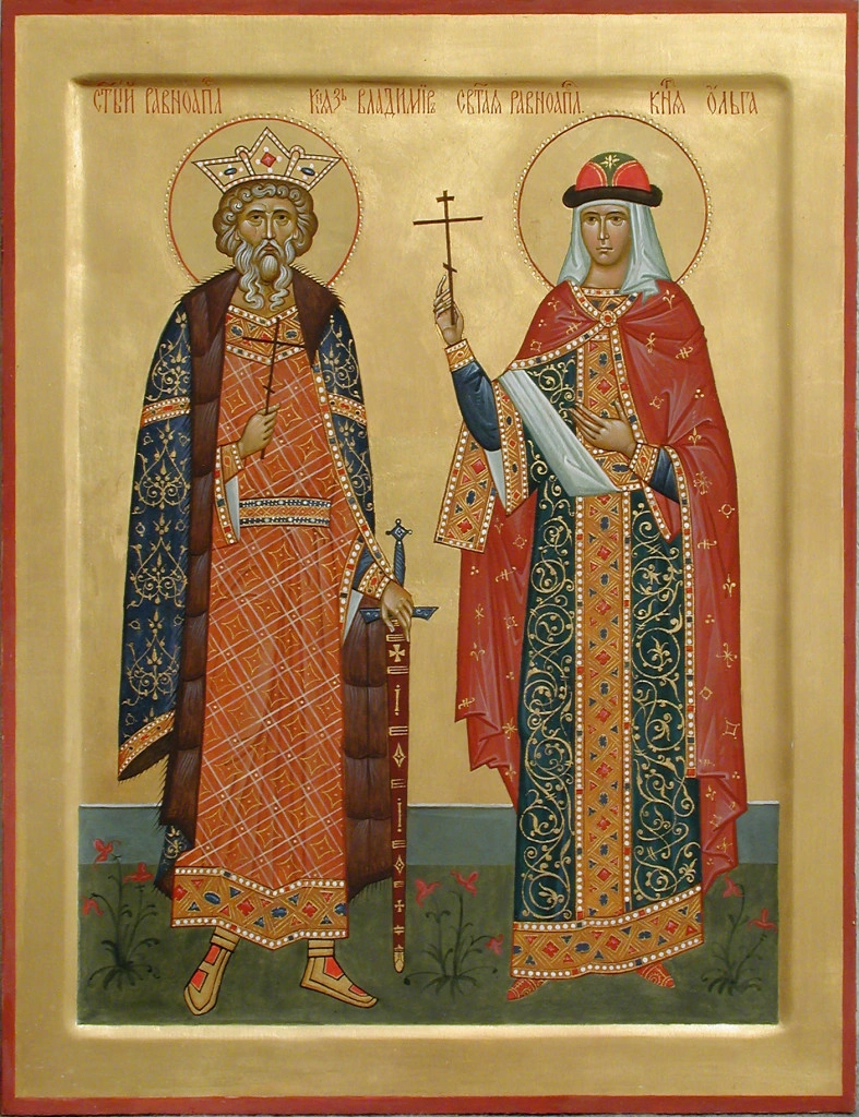 Icon of St Vladimir and St Olga